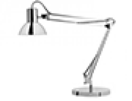Candeeiro de escritorio uniluxsuccess 80led braco duplo articulado cromado 40x40 cm base 20 cm diametro , Unilux , 154388 , 3595560014255